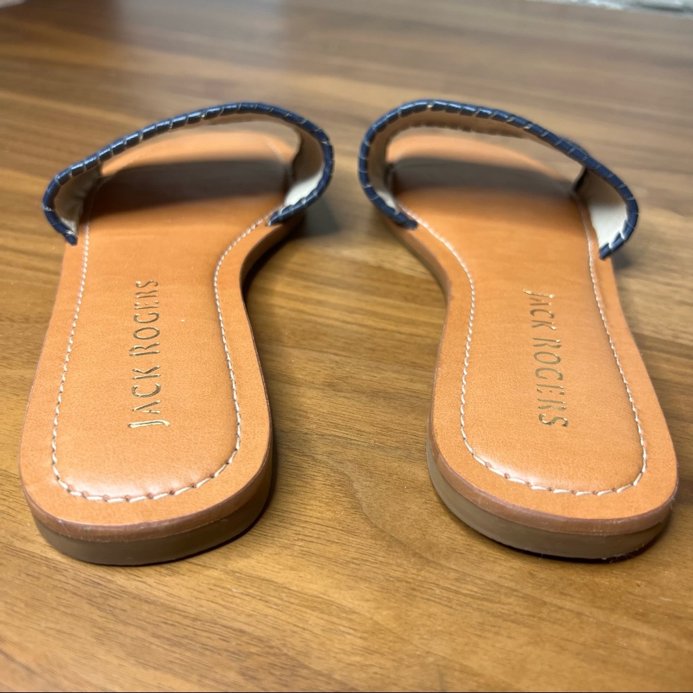 Jack Rogers Women's Blue Sofia Slide Sandals Women's Size 9M | Leather Upper - Picture 5 of 7